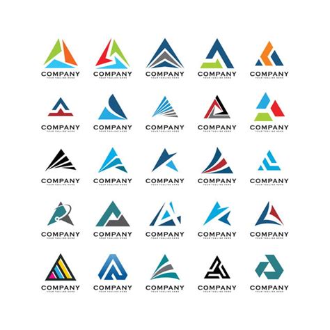 Pngtree Set Of Triangle Logo Vector Abstract A Triangle Logo Abstract