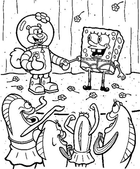 Spongebob squarepants underwater coloring page. Spongebob and Friends Coloring Page | Spongebob coloring ...