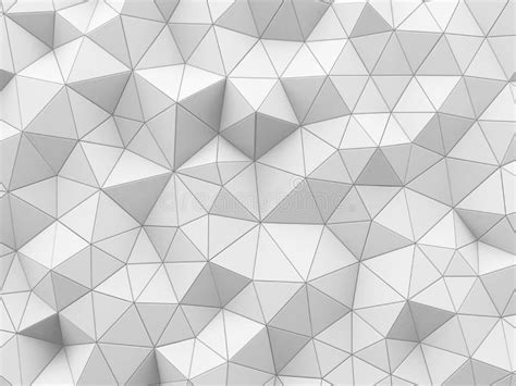 Abstract White Polygonal Background Triangle Texture Stock