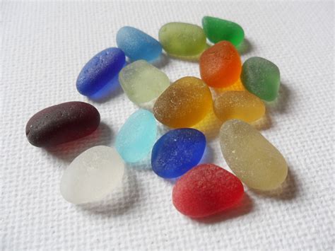 Flawless Rainbow Small Sea Glass Mix 15 Pieces Of English Etsy Sea