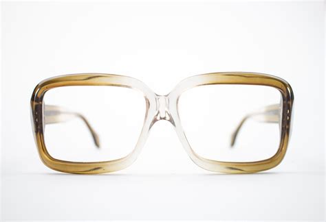 70s vintage eyeglasses clear brown glasses 1970s square etsy vintage eyeglasses vintage