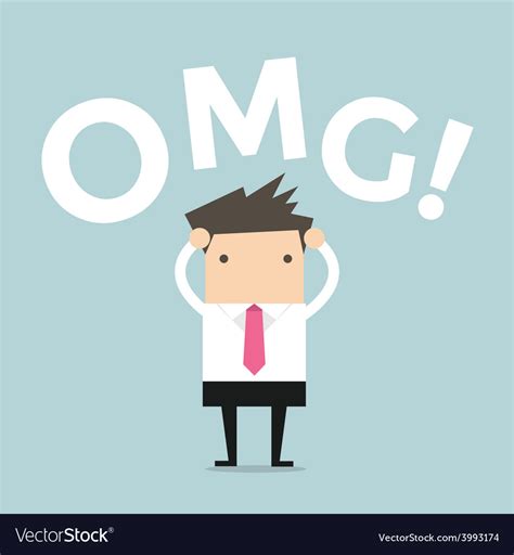Businessman Says Oh My God Royalty Free Vector Image