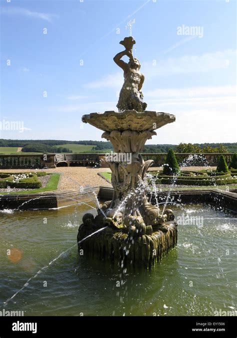 Statue On The Terrace At Harewood House Nr Leeds Yorkshire Stock