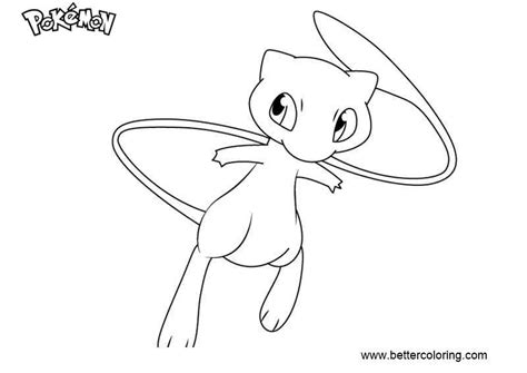 Pokemon Coloring Pages Mew Free Printable Coloring Pages
