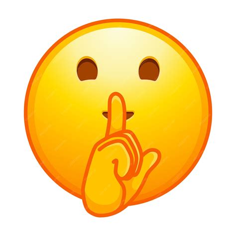 Premium Vector Top Quality Emoticon Quiet Emoji Shh Gesture Shush