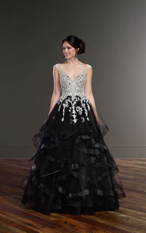 Wedding colors available include red, black, blue and more, ensuring a wide variety of. Wedding Gowns | Black Princess Wedding Dress | Martina Liana