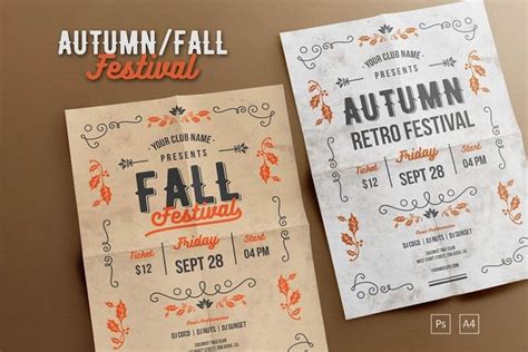 20 Autumn Flyer Templates And Designs Psd Ai Format Templatefor
