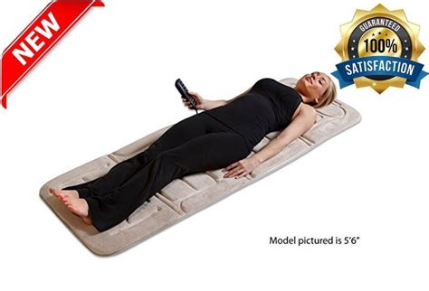 Electric Massage Mat Full Body Pad Heat Cushion Vibrating Bed Comfort