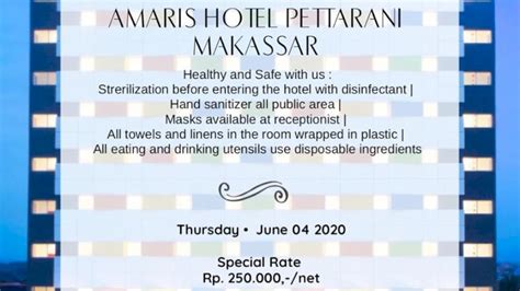 Hotel Amaris Pettarani Makassar Bakal Buka Kembali Dengan Protokol New Normal