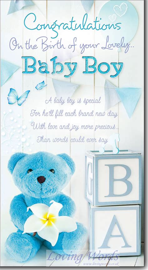 Baby Boy Birth Greeting Cards By Loving Words