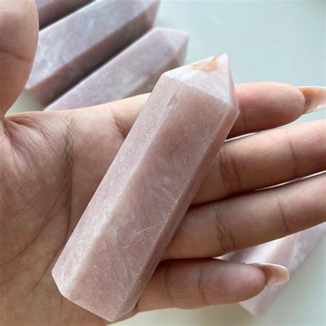 Pink Opal Crystal Tower Healing Crystal Etsy