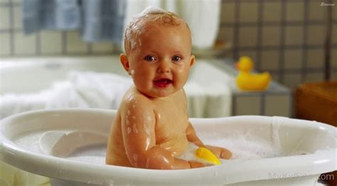 This will allow you to keep one hand on the baby at all times. Cute Baby Boy Bathing