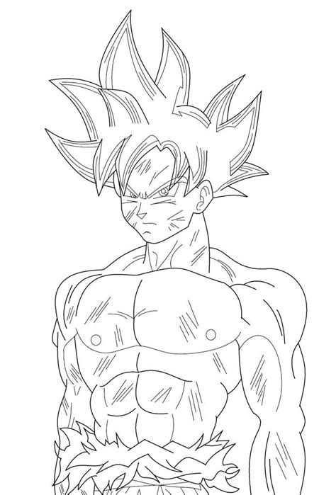 Goku Ultra Instinct Coloring Pages Printable