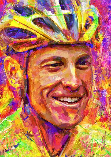 Иллюстрация Lance Armstrong в стиле компьютерная графика
