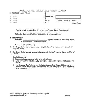 Personal finance insider writes about products, strategies, and it's important that you fill out your recipient's name accurately here. texas sapcr temporary orders - Printable Templates to Fill Out & Download | child-support ...
