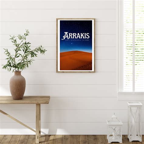 Dune Poster Original Fan Art Arrakis Desert Planet Spice Etsy
