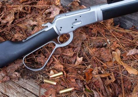 Lever Action Rifle Stock Image Image Of Trigger Weapon 37038747