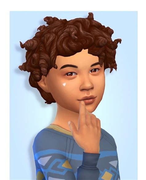 Peachibloom Childafro Sims 4 Curly Hair Kids Hairstyles Sims 4