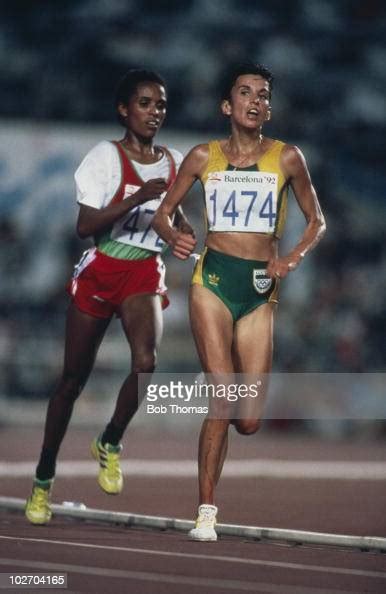 Long Distance Runners Derartu Tulu Of Ethiopia And Elana Meyer Of