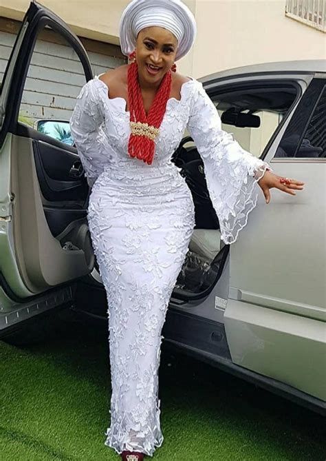 White African Lace Dress For Womenafrican Wedding Lace Dressnigerian