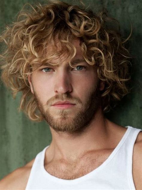 Short Curly Full Lace Men Wigs Wsh060 In 2020 Men Blonde Hair Curly