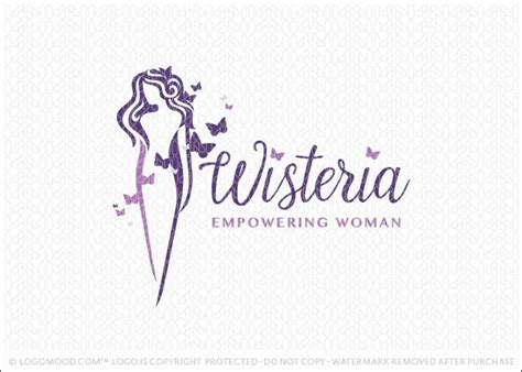 Logo For Sale A Beautiful Elegant Woman Figure Designed With Flowing