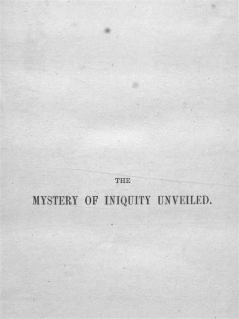 The Mystery Of Iniquity Unveiled Pdf Pope Christian Church