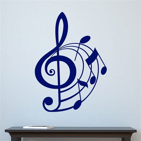 Treble Clef And Musical Notes Wall Sticker Decal World Of Wall Stickers
