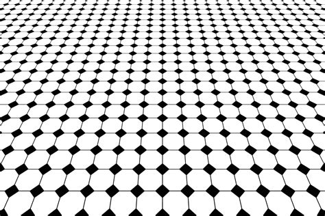 Black And White Geometric Tile Floor Octagon And Square Retro