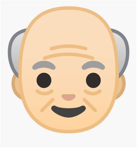 Cartoon old man face stock illustration. Old Man Light Skin Tone Icon - Old Man Cartoon Head , Free ...