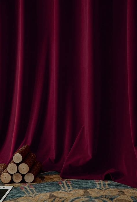 Pair Of Burgundy Velvet Curtain Draperies Any Sizeliving And Etsy