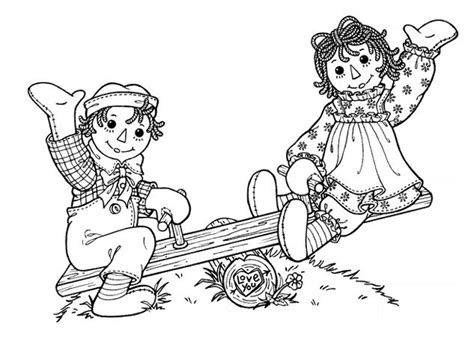 Raggedy ann is a fictional character created by writer johnny gruelle in a series of books he wrote and illustrated for young children. Raggedy Ann and Andy Moment Coloring Pages (8 of 34 ...