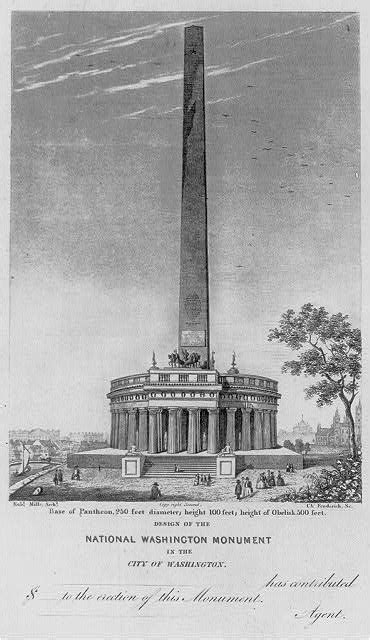 Design Of The National Washington Monument In The City Of Washington