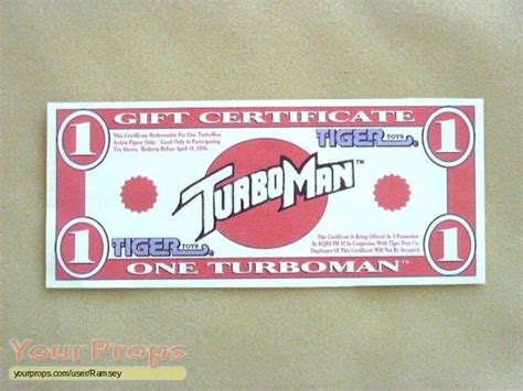 Jingle All The Way Turbo Man T Certificate Replica Movie Prop