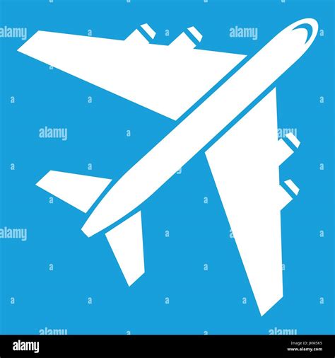 Passenger Airliner Icon White Stock Vector Image And Art Alamy
