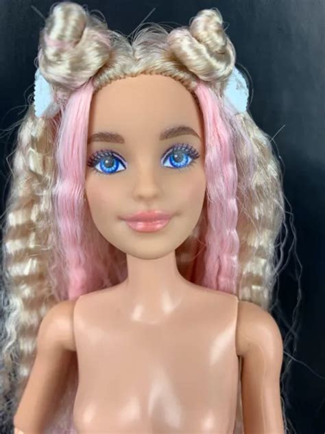 Barbie Doll Pink Blonde Long Hair Fully Articulated Millie Nude Earrings Posable 2398 Picclick