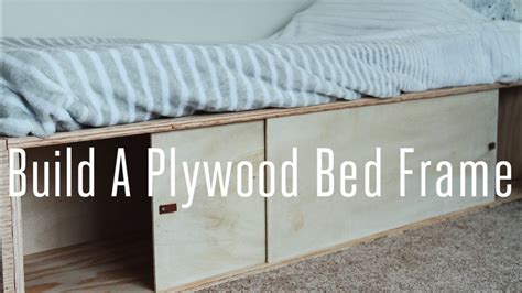 Build A Plywood Bed Frame Youtube