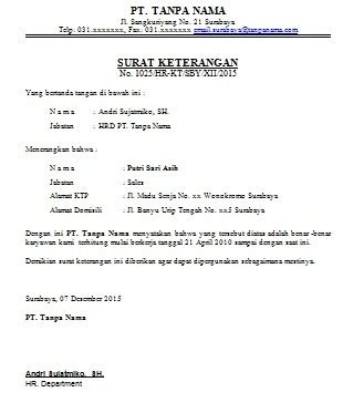 Berikut syarat dan contoh surat keterangan kerja paklaring indozone id. Contoh Surat Keterangan Berkerja Untuk Karyawan | Cara ...