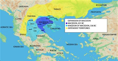 Map Of The Expansion Of Macedon Illustration World History Encyclopedia