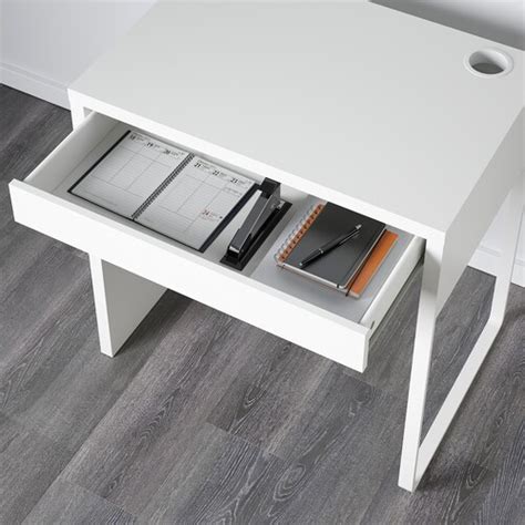 Micke White Desk 73x50 Cm Ikea