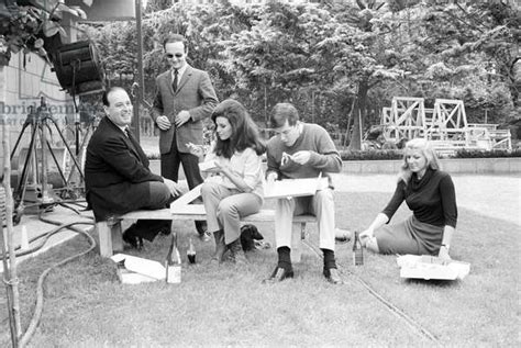 mauro bolognini and raquel welch on the set of sex quartet segment fata elena italy 1966 b