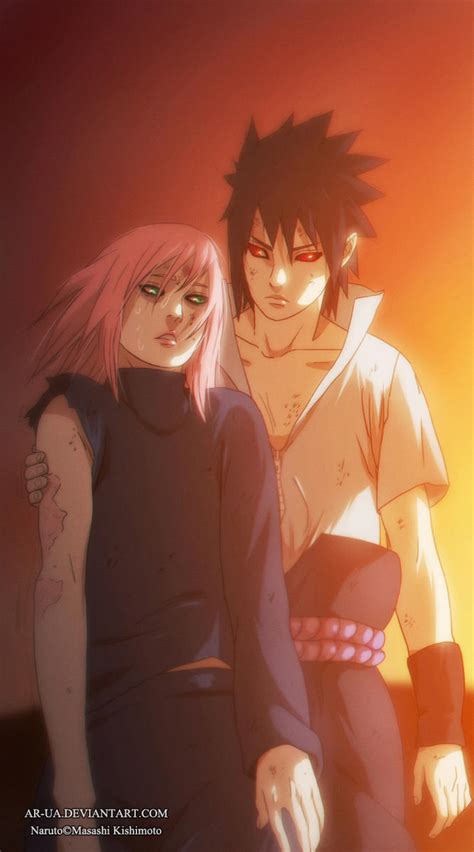 Naruto 685 Sasuke And Sakura By Ar Ua On Deviantart
