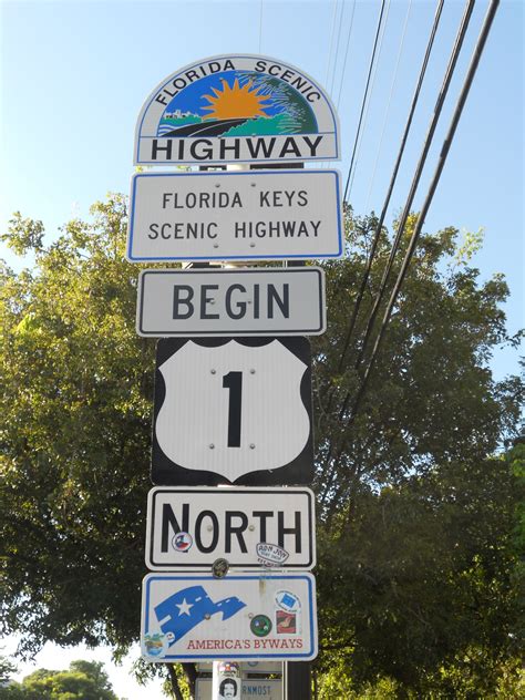 The Beginning Of U S Route 1 At Mile Marker 0 In Key West Florida