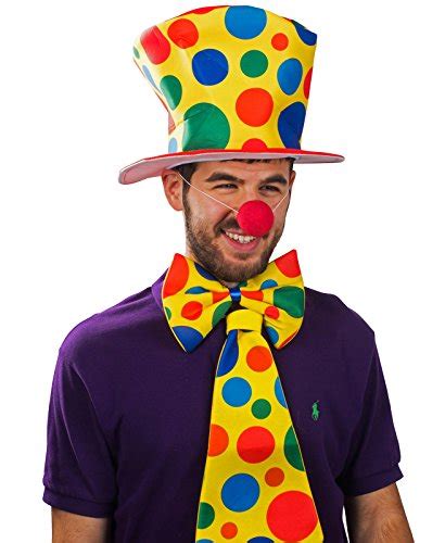 Clown Costume Clown Hat Jumbo Tie And Clown Nose Clown Accessories
