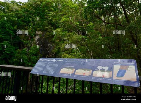 The Information Sign Describing How Mount Hypipamee Crater Formed