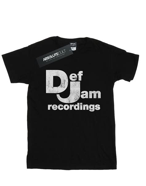 Def Jam Records Mænds Nødlidende Logo T Shirt Fruugo Dk