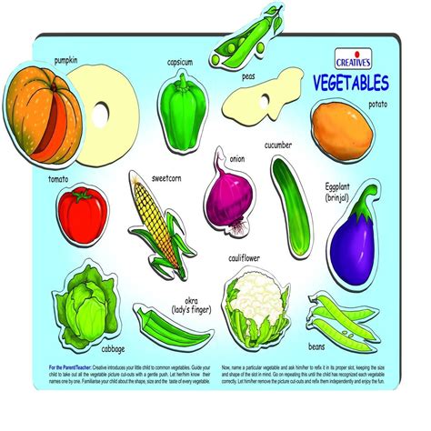 Buy Creatives Play N Learn Vegetables Is A Puzzle Game For Early