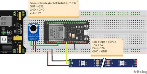 Esp32 Projekt Led Stripe Mit Geräuschdetektor Steuern Technik Blog