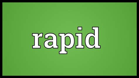 Rapid Meaning Youtube
