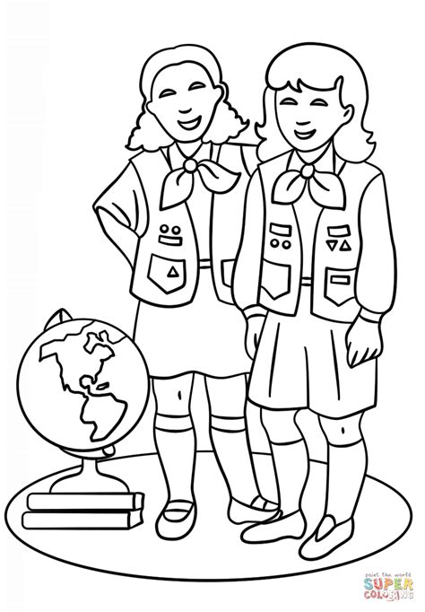 Here is coloring pages of princess and heroes from girls movies. Girl Scouts Coloring Pages - Coloring Home